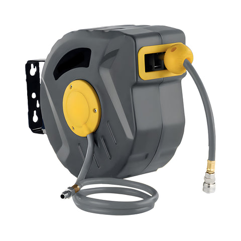 Tubo de ar comprimido de 10m – Enrolador automático com suporte de parede