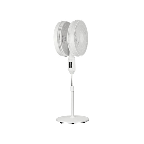 Ventoinha de pé de 50 W, dupla exposição, altura regulável e visor LED