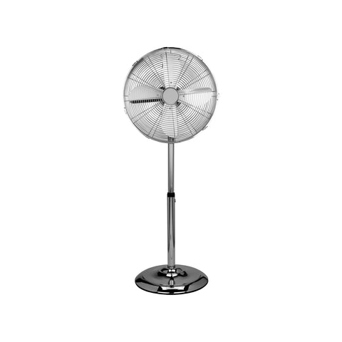 Ventoinha de pé regulável com 4 pás, 3 velocidades, 50W