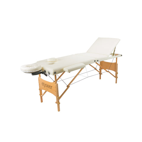 Mesa de massagem portátil bege