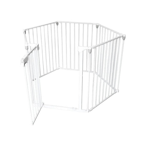 Parque de segurança para crianças com barreira metálica 119x5x74cm Branco