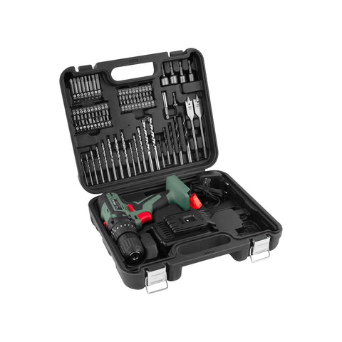 Aparafusador com 2 velocidades mecânicas, mala e 79 acessórios 1500 Mah
