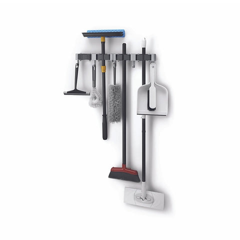 Conjunto de 2 suportes de parede para vassouras, em plástico, 22x6x7cm