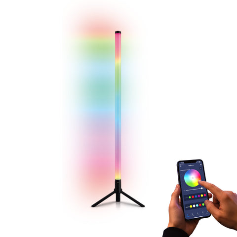 Tubo LED de 120 cm com sincronização com a música e comando à distância de 10 W