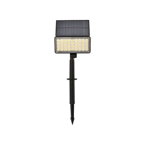Projetor LED solar com 2 modos de luminosidade e espeto, 5w 4000k