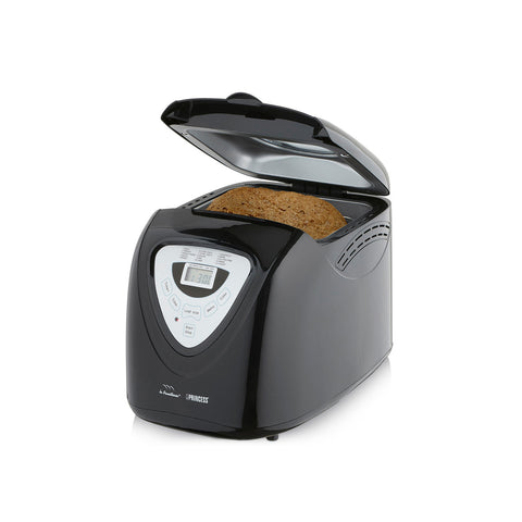 Máquina de fazer pão automática com 15 programas, 600w, preta