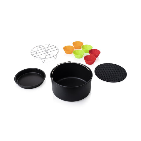 Conjunto de 10 acessórios para fritadeira a ar em metal e silicone 3,2l