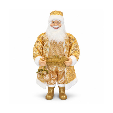 saint joy babbo natale danzante 130 cm con musica statua natalizia oro che danza ride e canta piu modalita e brani base da riempire alimentatore incluso ean 8056819080797