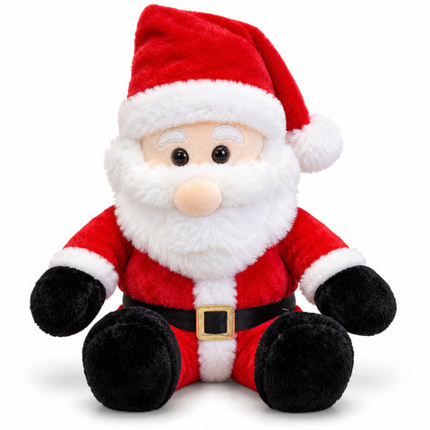 Pai Natal Sentado 40 cm em Tecido Macio, Decoração de Natal