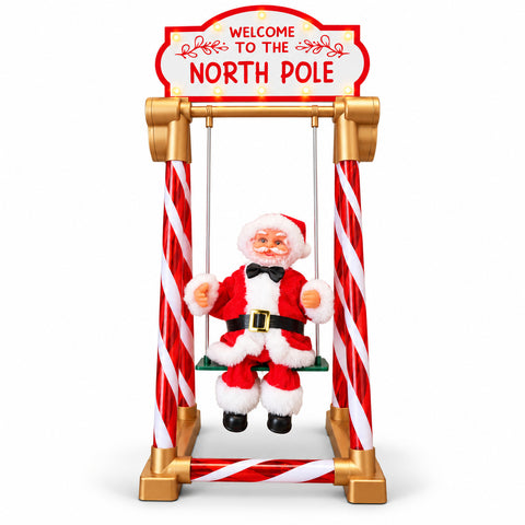 saint joy babbo natale sullaltalena 40 cm con luci led musica e movimento ean 8056819081626