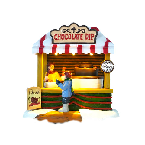 Banca de chocolate de Natal animada com luzes LED