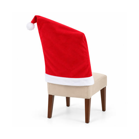 Capa de cadeira natalícia com gorro do Pai Natal 50x60 cm