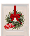 saint joy ghirlanda natalizia a38 cm con fiocco rosso e bacche effetto neve ean 8050043128546