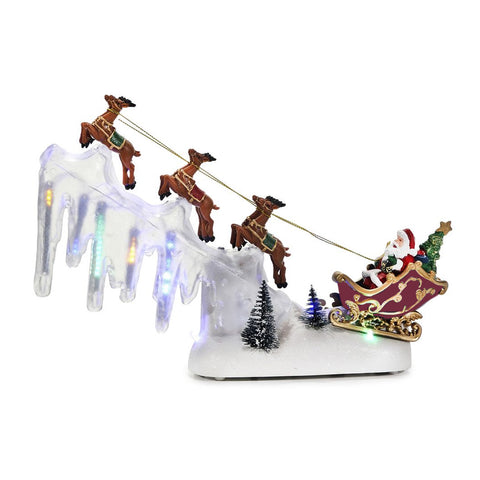Trenó de Natal com luzes e música em movimento – 29x6x23hcm