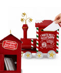 saint joy jinglerail trenino natalizio porta lettere in metallo sportello posteriore capienza ampia dimensioni 28x16x36 cm ean 8050043127792