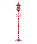 saint joy lampione natalizio rosso 180 cm con neve luce led e musica 2 varianti babbo natale o orsetto effetto palla di vetro addobbo di natale da terra ean 8056819080858