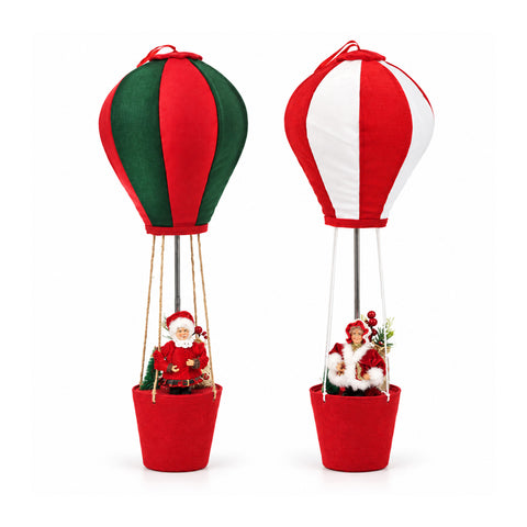 Balão de ar quente decorativo natalício com a Mãe Natal H83 cm