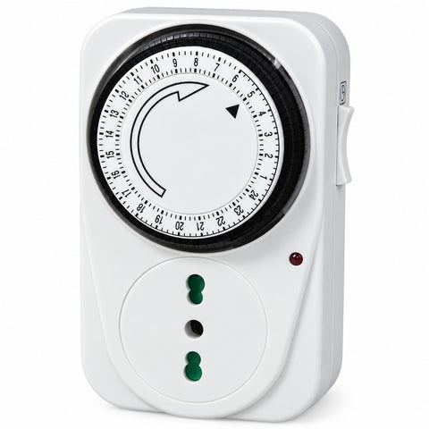 Tomada com temporizador de 24 horas para ligar e desligar automaticamente, temporizador mecânico diário, tomada elétrica 220-240V, potência máx. 3000W