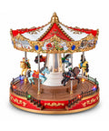 saint joy ruota panoramica natalizia con luci led musica e movimento rotante 2 colori decorazione natale animata altezza 26 cm base 22 cm plastica ean 8056819080896