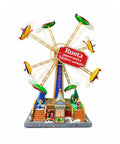 saint joy ruota panoramica natalizia skywheel con luci led melodie e doppia rotazione villaggio con biglietteria e personaggi 477 cm ean 8050043127754