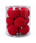 saint set 12 palline di natale vellutate 8 cm tre trame diverse in ogni confezione 3 colori disponibili sfere opache per albero e decorazioni ean 8056819080742