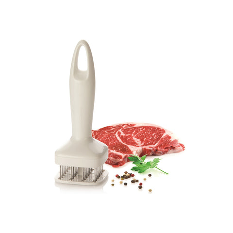 Amaciador de carne com agulhas em aço inoxidável 5,5x16cm branco
