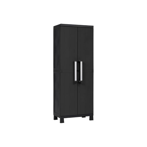 Armário alto com 2 portas e 4 prateleiras reguláveis, 37x65x173cm