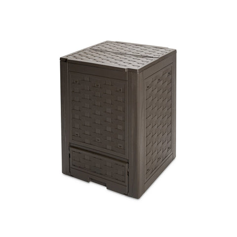 Compostor de jardim em rattan 300l antracite