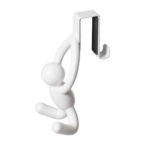 Gancho de cabides para colocar sobre a porta Buddy branco
