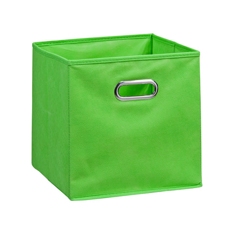 Cesto de arrumação em tecido polar verde 32cm