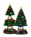 saint joy albero di natale luminoso spinpine 455 cm con villaggio e trenino rotante luci led bianco caldo musica natalizia alimentazione usb o a batterie ean 8050043127679