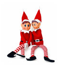 saint joy elfi di natale set 2 pezzi flessibili h40 cm 2 fantasie ean 8050043128430
