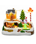 saint joy villaggio natalizio luminoso candy town con trenino in movimento e 8 melodie casetta pan di zenzero led decorazione natale 235 cm ean 8050043127686