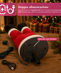 saint joy babbo natale incastrato nellalbero con gambe animate e musica ean 8050043128041