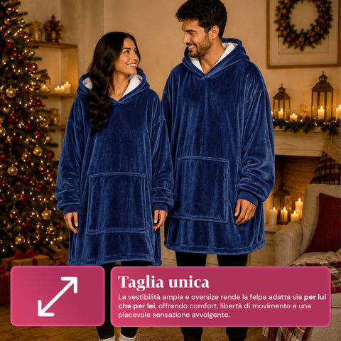 saint joy coperta con maniche e cappuccio felpa coperta oversize 2 colori ean 8050043128386