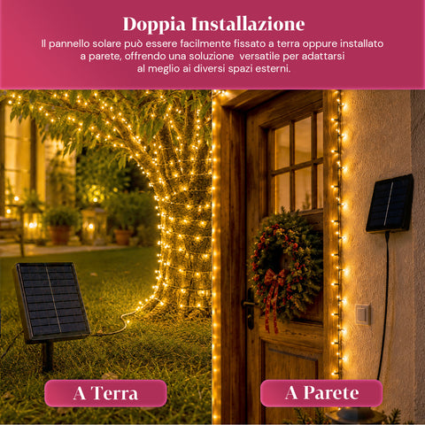 saint joy luci natalizie da esterno solari con telecomando 4 lunghezze ean 8050043128454