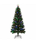 saint joy albero di natale in fibra ottica con giochi di luce e puntale a stella 2 altezze 120 e 180 cm rami in pvc alimentazione con trasformatore ean 8056819080773