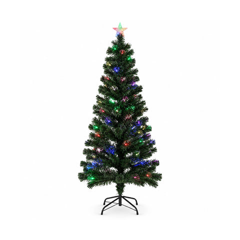 saint joy albero di natale in fibra ottica con giochi di luce e puntale a stella 2 altezze 120 e 180 cm rami in pvc alimentazione con trasformatore ean 8056819080773
