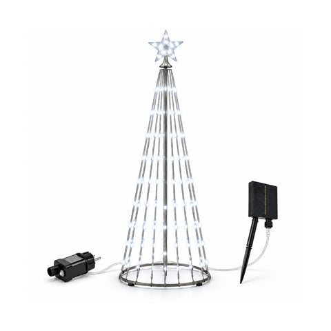 saint joy albero di natale luminoso 150 cm con 170 led e pannello solare ean 8056819081480