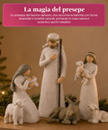 saint joy presepe moderno 6 pezzi in resina effetto intagliato ean 8050043128164