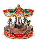 saint joy ruota panoramica natalizia con luci led musica e movimento rotante 2 colori decorazione natale animata altezza 26 cm base 22 cm plastica ean 8056819080896