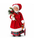saint joy statuina natalizia babbo natale e mamma natale h45cm decorazione per casa negozio e vetrine 3 varianti assortite con rametti di pino e pigne ean 8056819081725