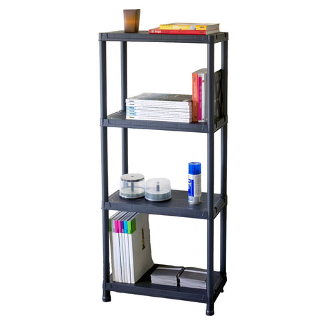 Estante multiusos com 4 prateleiras em plástico 60x30x138cm