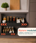 avilia home ripiano estraibile ed espandibile nero 3252 cm in metallo organizzatore scorrevole per mobili e dispensa ean 8052879010811