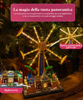 saint joy ruota panoramica natalizia skywheel con luci led melodie e doppia rotazione villaggio con biglietteria e personaggi 477 cm ean 8050043127754