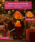 saint joy teddy beargift orsetto natalizio luminoso in scatola regalo luce led calda dimensioni 15x15x255 cm alimentazione a batterie ean 8050043127839