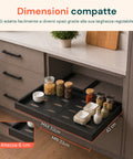 avilia home ripiano estraibile ed espandibile nero 3252 cm in metallo organizzatore scorrevole per mobili e dispensa ean 8052879010811
