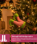 saint joy babbo natale incastrato nellalbero con gambe animate e musica ean 8050043128041