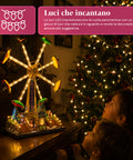 saint joy ruota panoramica natalizia skywheel con luci led melodie e doppia rotazione villaggio con biglietteria e personaggi 477 cm ean 8050043127754