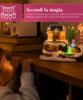 saint joy villaggio natalizio luminoso candy town con trenino in movimento e 8 melodie casetta pan di zenzero led decorazione natale 235 cm ean 8050043127686